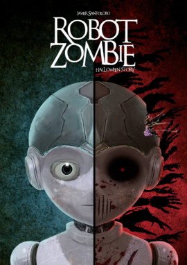 Ten cuidado, porque las calles de Oxterion1 ya no son lo que parecen. Si ves acercarse a un robot medio destruido, con aceite chorreándole de la cabeza y un brazo colgando, errático y con los ojos inyectados en luz roja…
Será mejor que corras.
Porque el Virus Zombi se ha apoderado de la ciudad, y todos parecen haberse vuelto locos. 
Por suerte todavía quedan héroes para salvarnos de la destrucción..
Robot Zombie es una terrorífica y divertida precuela de Corazones de Hierro que nos trae a RObb7 dos años antes de que empiece la saga, en una aventura trepidante en la que, junto a sus amigos, tendrá que enfrentarse a toda una ciudad de robots infectados en busca de una cura que podría estar en manos del personaje más insospechado.